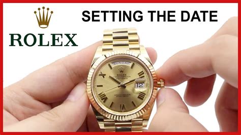 rolex day date wochentag wechselt langsam|Rolex watch change time.